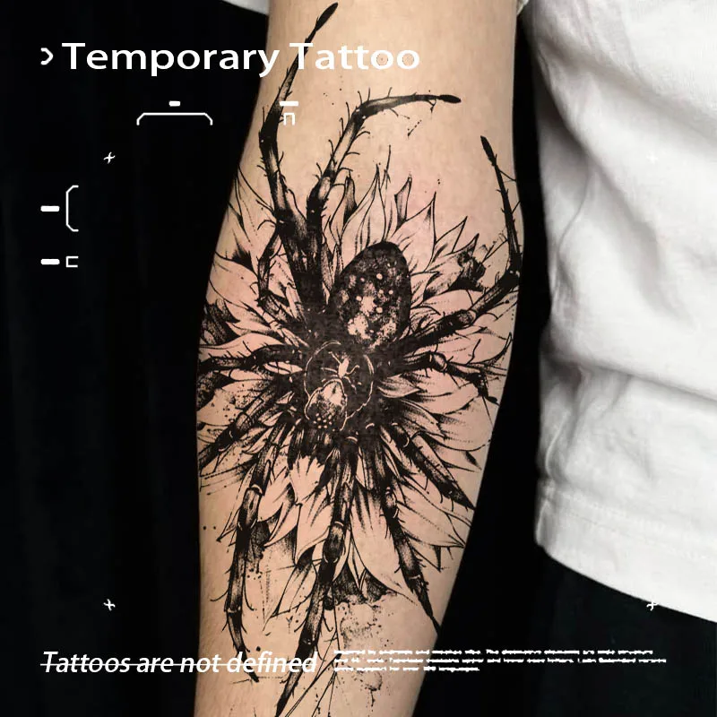 Fake Tattoo Gothic Spider Sunflower Herbal Juice Sticker Temporary Tattoos Hotwife Tatuaje Cheap Goods Sexy Adult Girl Tool Body
Fake Tattoo Gothic Spider Sunflower Herbal Juice Sticker Temporary Tattoos Hotwife Tatuaje Cheap Goods Sexy Adult Girl Tool Body