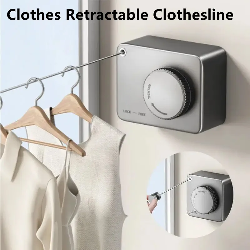Punch-free Stainless Steel Retractable Clothesline Portable Heavy Duty Indoor Outdoor Washing Line Clothes Dryer Wire Rope Rack
Punch-free Stainless Steel Retractable Clothesline Portable Heavy Duty Indoor Outdoor Washing Line Clothes Dryer Wire Rope Rack