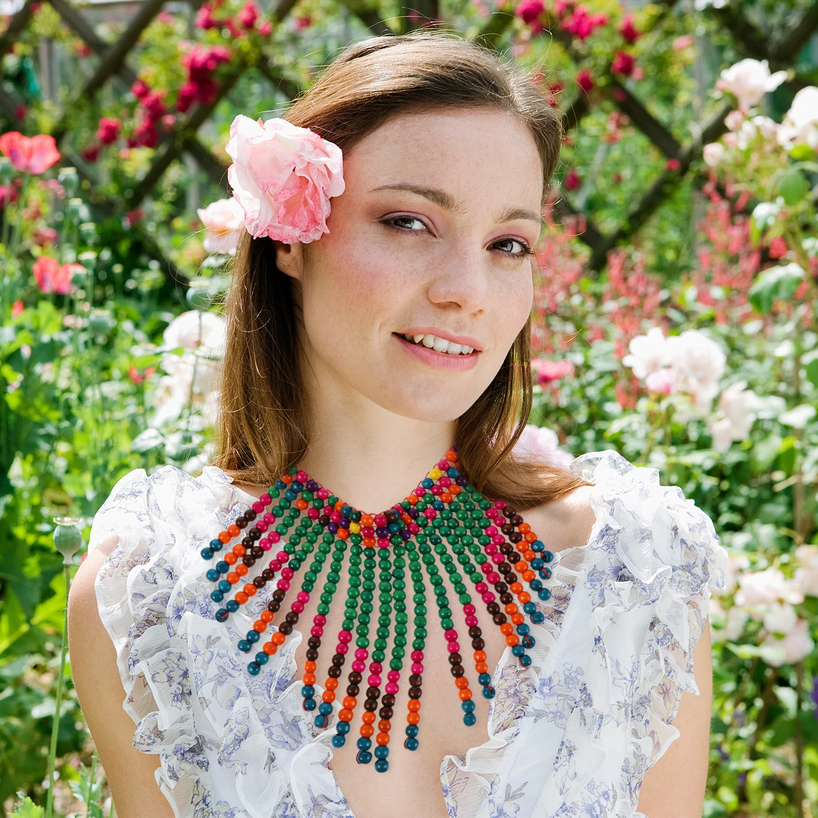 Colorful African Wooden Bead Shawl Chain Necklace For Women Men Lightweight Tassel Scarf Design Ethnic Statement Jewelry
Colorful African Wooden Bead Shawl Chain Necklace For Women Men Lightweight Tassel Scarf Design Ethnic Statement Jewelry