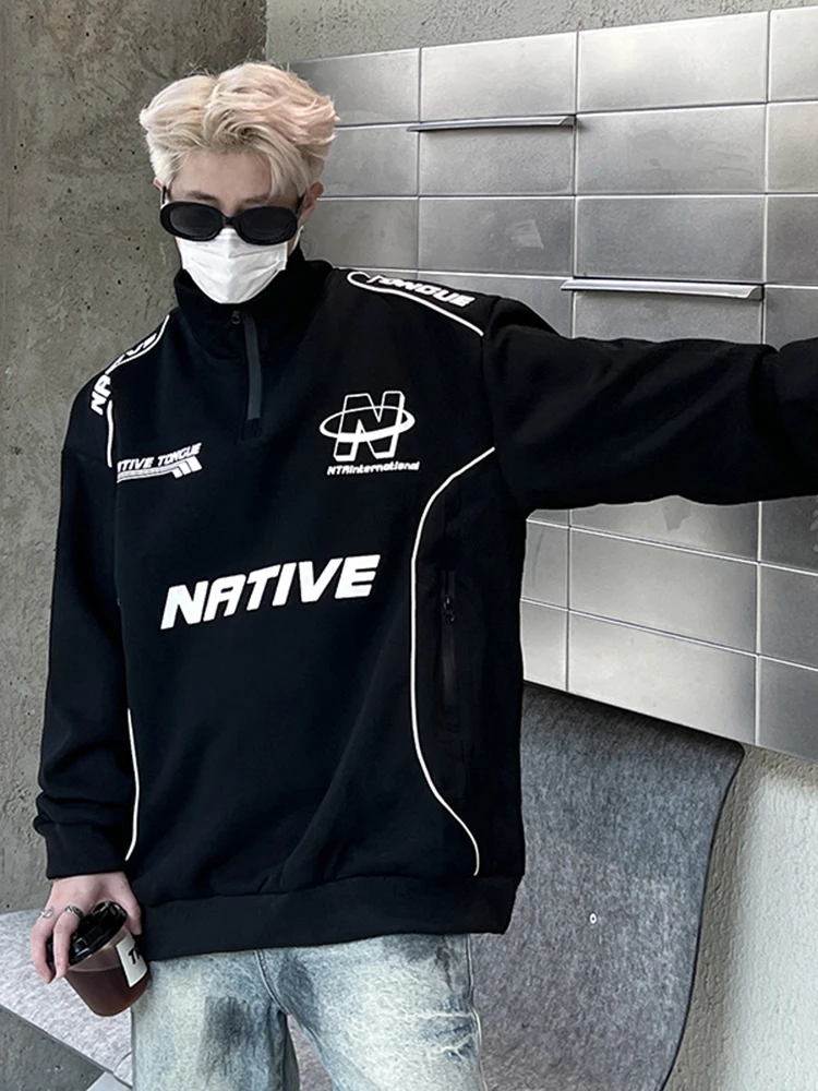 Мужская толстовка с американским буквенным принтом и высоким воротником, весенне-осенняя куртка-бомбер на молнии, повседневный топ Cleanfit Design
Мужская толстовка с американским буквенным принтом и высоким воротником, весенне-осенняя куртка-бомбер на молнии, повседневный топ Cleanfit Design