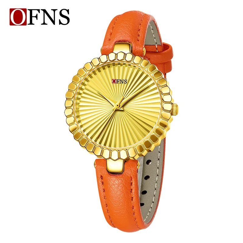 Креативные женские часы с веерообразным циферблатом, солнечным узором, кварцевые, из сплава, простые, тонкие, с круглым циферблатом, кожаным ремешком, наручные часы для женщин
Креативные женские часы с веерообразным циферблатом, солнечным узором, кварцевые, из сплава, простые, тонкие, с круглым циферблатом, кожаным ремешком, наручные часы для женщин