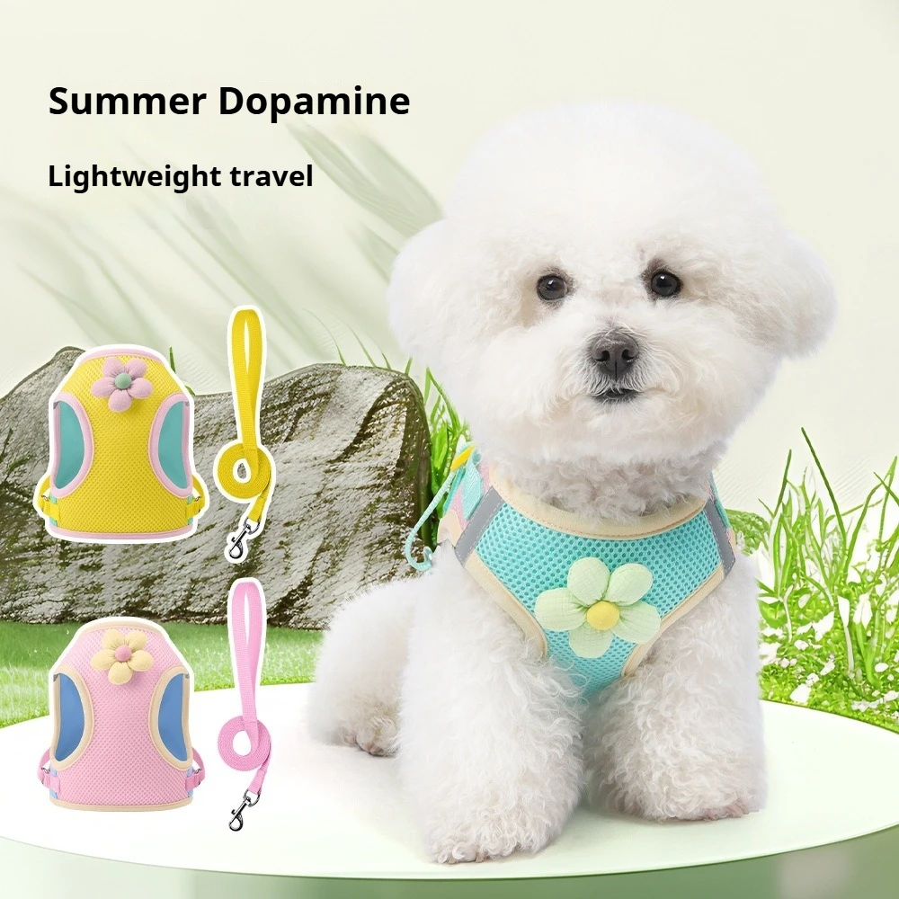 Flower Vest-style Harness Dog Leash Dopamine Contrasting for Small Dogs No Pull Walking Supplies Breathable Burden Reduction
Flower Vest-style Harness Dog Leash Dopamine Contrasting for Small Dogs No Pull Walking Supplies Breathable Burden Reduction