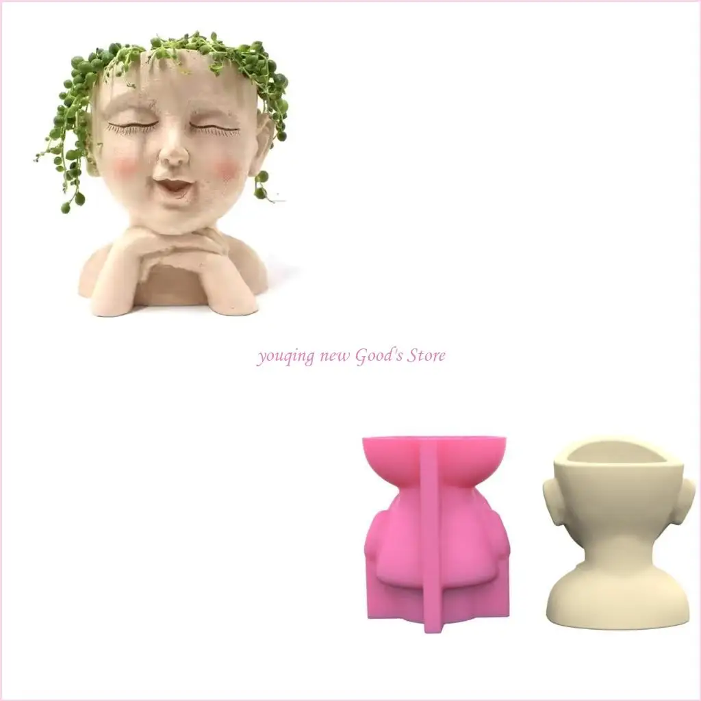 57QA Portrait Concrete Silicone Pot Mold Flowerpot Clay Cement Plaster Molds DIY Home Garden Flower Pots Mould
57QA Portrait Concrete Silicone Pot Mold Flowerpot Clay Cement Plaster Molds DIY Home Garden Flower Pots Mould