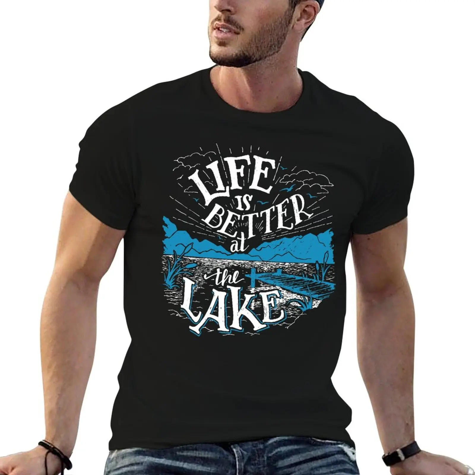 Life is Better at the Lake in white color T-Shirt man t shirt summer cotton t shirt man T-Shirt
Life is Better at the Lake in white color T-Shirt man t shirt summer cotton t shirt man T-Shirt