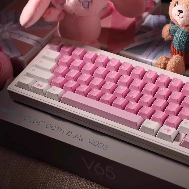 Sea mist love letter keycap pink full five-sided hot sublimation big flower cat replica OEM 146 keys with split space 7u
Sea mist love letter keycap pink full five-sided hot sublimation big flower cat replica OEM 146 keys with split space 7u