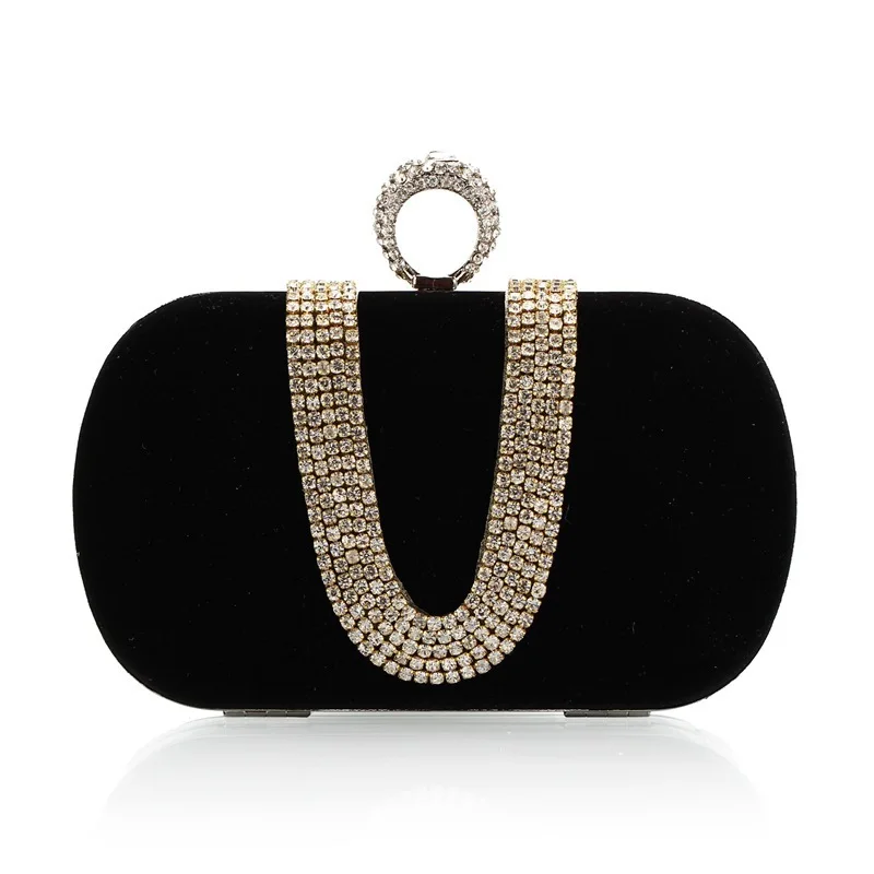 Trendy Small Square Women's Bag With Diamonds Finger Dinner Bag Diamond U-Shaped Flannel Clutch - Trendy Small Square Dinner Bag
Trendy Small Square Women's Bag With Diamonds Finger Dinner Bag Diamond U-Shaped Flannel Clutch - Trendy Small Square Dinner Bag