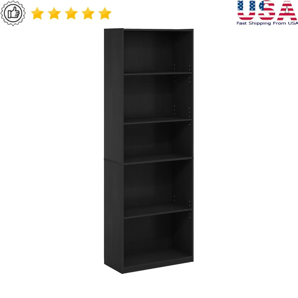 5-Tier Adjustable Bookshelf Bookcase Living Room Bedroom Durable Composite Wood Storage Solution Modern Design Easy Assembly 
5-Tier Adjustable Bookshelf Bookcase Living Room Bedroom Durable Composite Wood Storage Solution Modern Design Easy Assembly