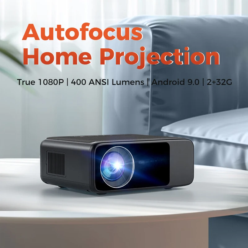 Fully autofocus, automatic trapezoidal, daytime projecting Android 9.0 native 1080P support 4K 3D, portable mini home projector
Fully autofocus, automatic trapezoidal, daytime projecting Android 9.0 native 1080P support 4K 3D, portable mini home projector