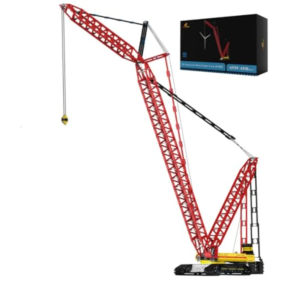 Crawler Crane Building Block Set for construction modeling, ABS plastic, gray and yellow, 4318 pieces with detailed articulatio
Crawler Crane Building Block Set for construction modeling, ABS plastic, gray and yellow, 4318 pieces with detailed articulatio