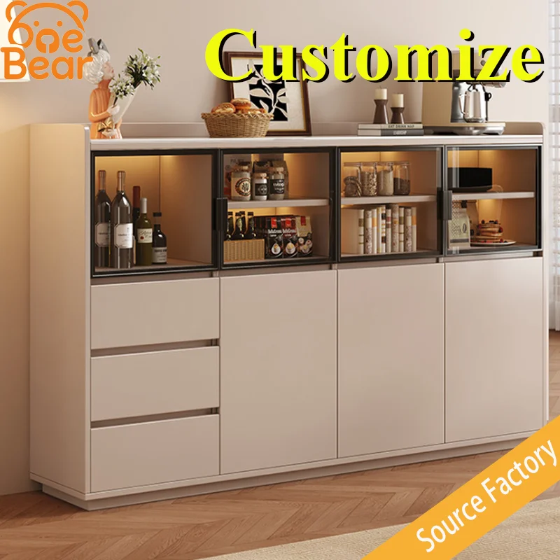Modern minimalist solid wood sideboard, living room wall-mounted storage cabinet, glass door display cabinet.
Modern minimalist solid wood sideboard, living room wall-mounted storage cabinet, glass door display cabinet.