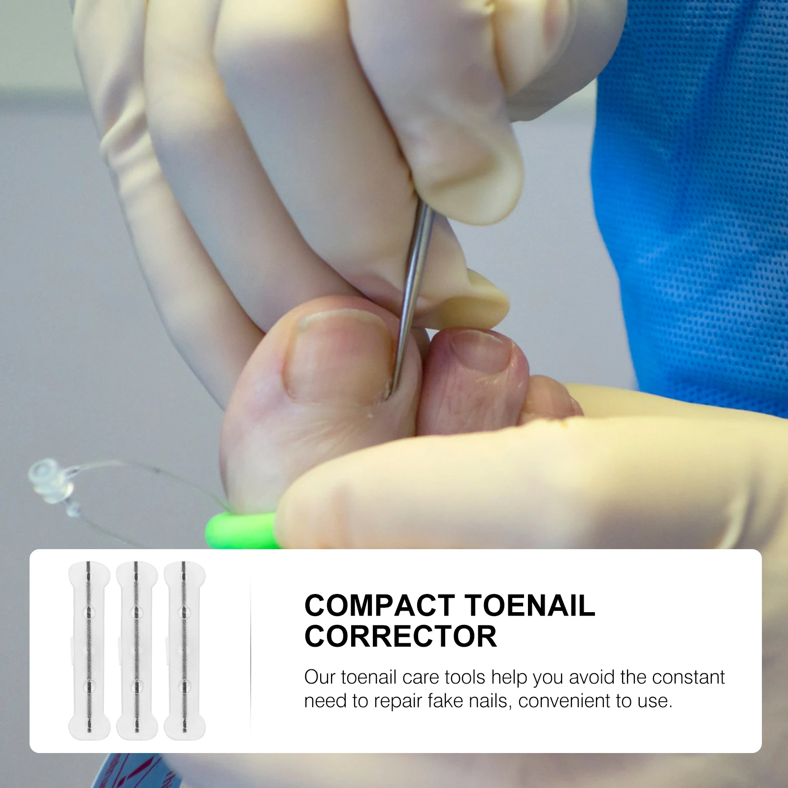 Titanium Alloy Toenail Straightener Orthotics Silica Gel Ingrown Treatment Professional Nail Wire Tools
Titanium Alloy Toenail Straightener Orthotics Silica Gel Ingrown Treatment Professional Nail Wire Tools