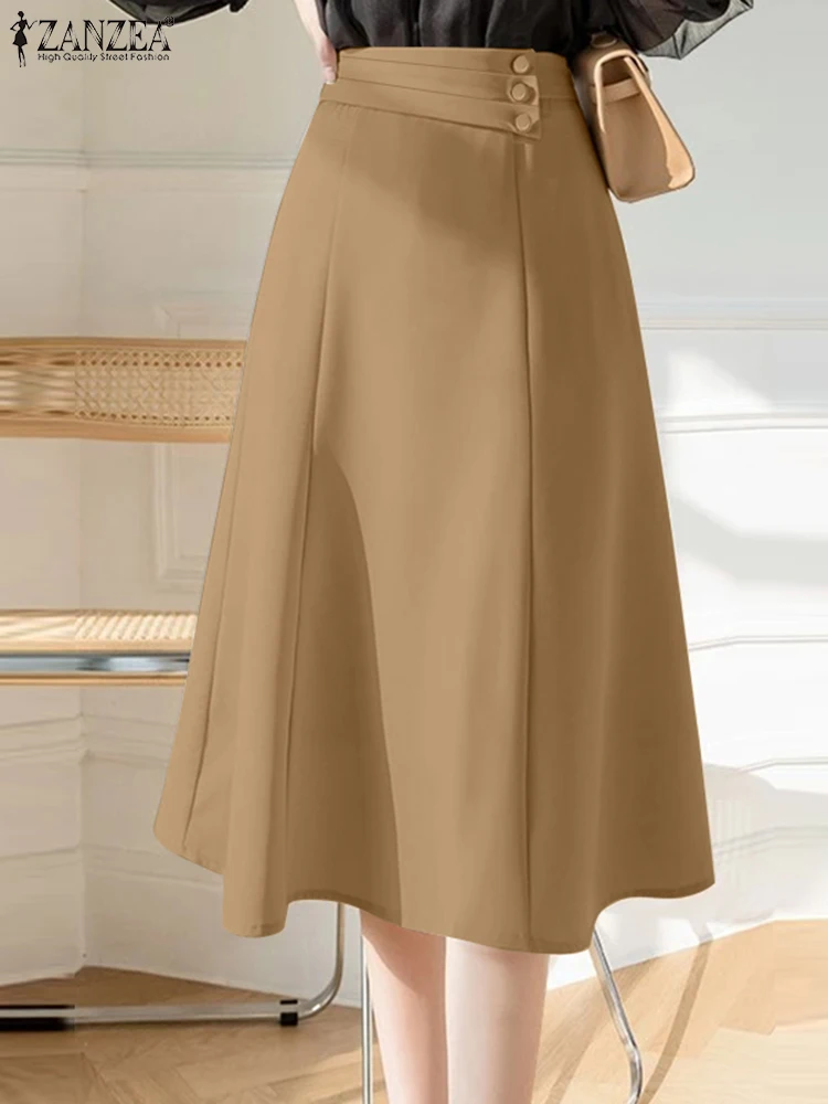 ZANZEA Street Fashion Women Midi Skirts Commute Solid Elegant Chic 2025 Summer Office Lady Faldas High Waist A-line Jupes Femme
ZANZEA Street Fashion Women Midi Skirts Commute Solid Elegant Chic 2025 Summer Office Lady Faldas High Waist A-line Jupes Femme