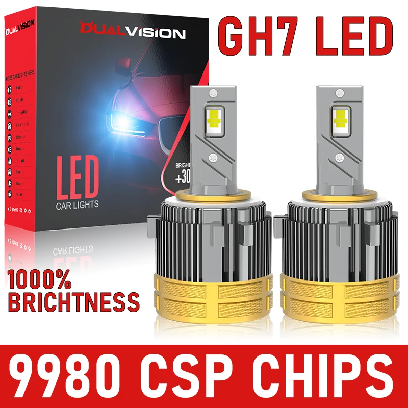 Dualvision G2 H7 LED Headlight GH7 LED Car Lights 9980 CSP Canbus 1:1 Size Mini Diodes 6000K Turbo Lamps Plug&Play For VW GOLF 7
Dualvision G2 H7 LED Headlight GH7 LED Car Lights 9980 CSP Canbus 1:1 Size Mini Diodes 6000K Turbo Lamps Plug&Play For VW GOLF 7