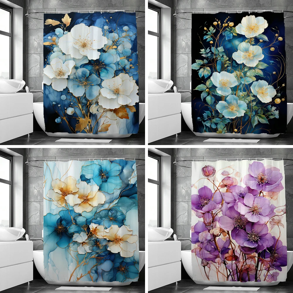 Art Watercolor Flowers Shower Curtain Print Modern Nordic Minimalist Polyster Fabric Home Decor Bathroom Curtains with Hooks
Art Watercolor Flowers Shower Curtain Print Modern Nordic Minimalist Polyster Fabric Home Decor Bathroom Curtains with Hooks