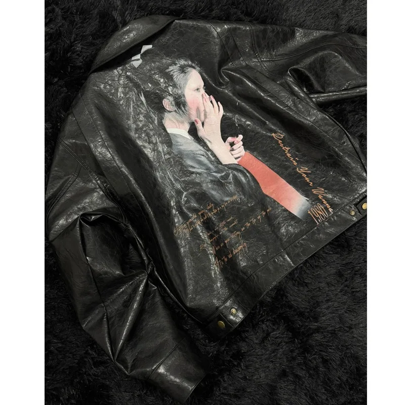 Harajuku мужские и женские куртки из искусственной кожи, осенне-зимняя одежда с принтом, винтажная верхняя одежда, уличная одежда BF, повседневные модные топы Y2k, корейская кожа
Harajuku мужские и женские куртки из искусственной кожи, осенне-зимняя одежда с принтом, винтажная верхняя одежда, уличная одежда BF, повседневные модные топы Y2k, корейская кожа