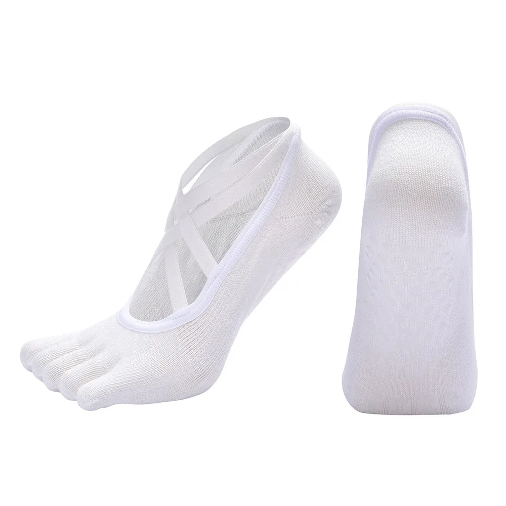 Multicolor Anti Slip Pilates Socks Silicone Grip Cotton Five Toe Yoga Sock Strap Bandage Five Toe Design Non-Slip Yoga Sock
Multicolor Anti Slip Pilates Socks Silicone Grip Cotton Five Toe Yoga Sock Strap Bandage Five Toe Design Non-Slip Yoga Sock