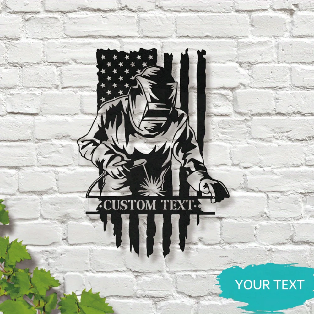 Exclusive Personalized Welding Craftsman American Flag Wall Art Modern Metal Plaque for Dad's Day Birthday and Home Decor
Exclusive Personalized Welding Craftsman American Flag Wall Art Modern Metal Plaque for Dad's Day Birthday and Home Decor