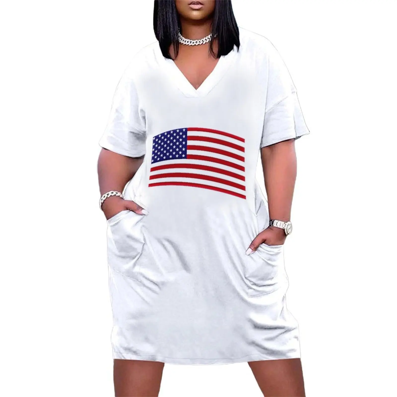 American Flag Loose Pocket Dress Summer dresses for women women's summer jumpsuit Women's dress
American Flag Loose Pocket Dress Summer dresses for women women's summer jumpsuit Women's dress