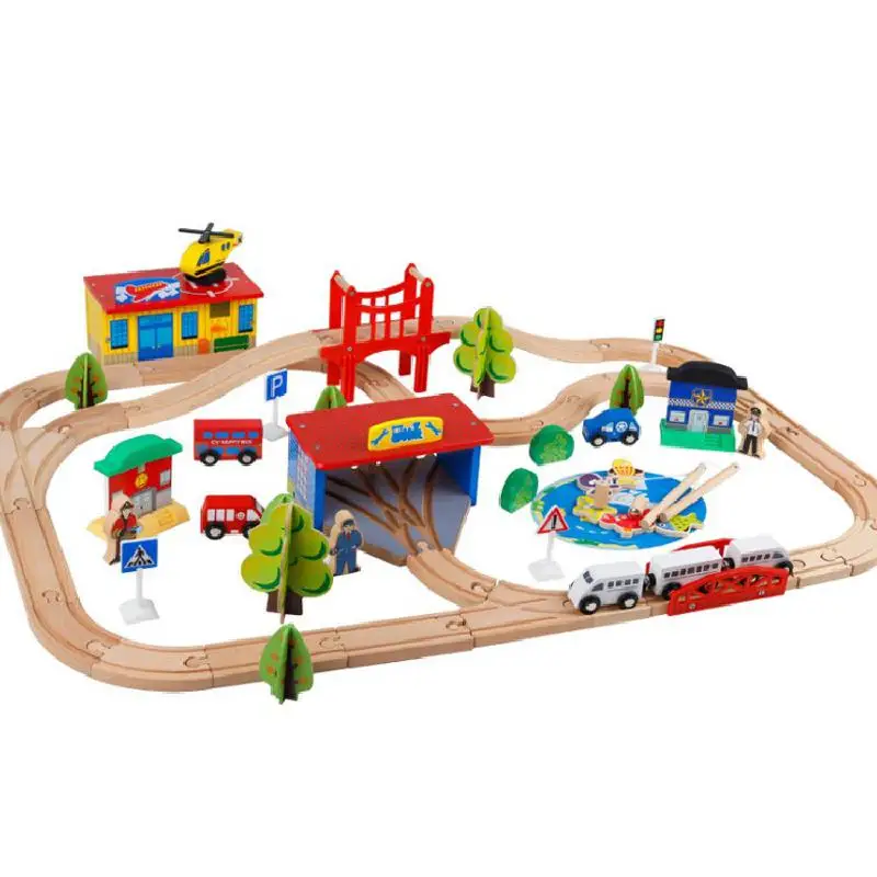 80 Pcs/set Wooden Train Track Railway Car Toys For Kids Wood Track Cars Model Boy Diy Gift Children's Inertial Hand Sliding Toys
80 Pcs/set Wooden Train Track Railway Car Toys For Kids Wood Track Cars Model Boy Diy Gift Children's Inertial Hand Sliding Toys