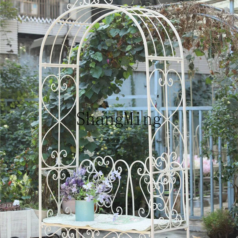 FG wrought iron romantic double arch modern simple outdoor shelf garden courtyard villa
FG wrought iron romantic double arch modern simple outdoor shelf garden courtyard villa