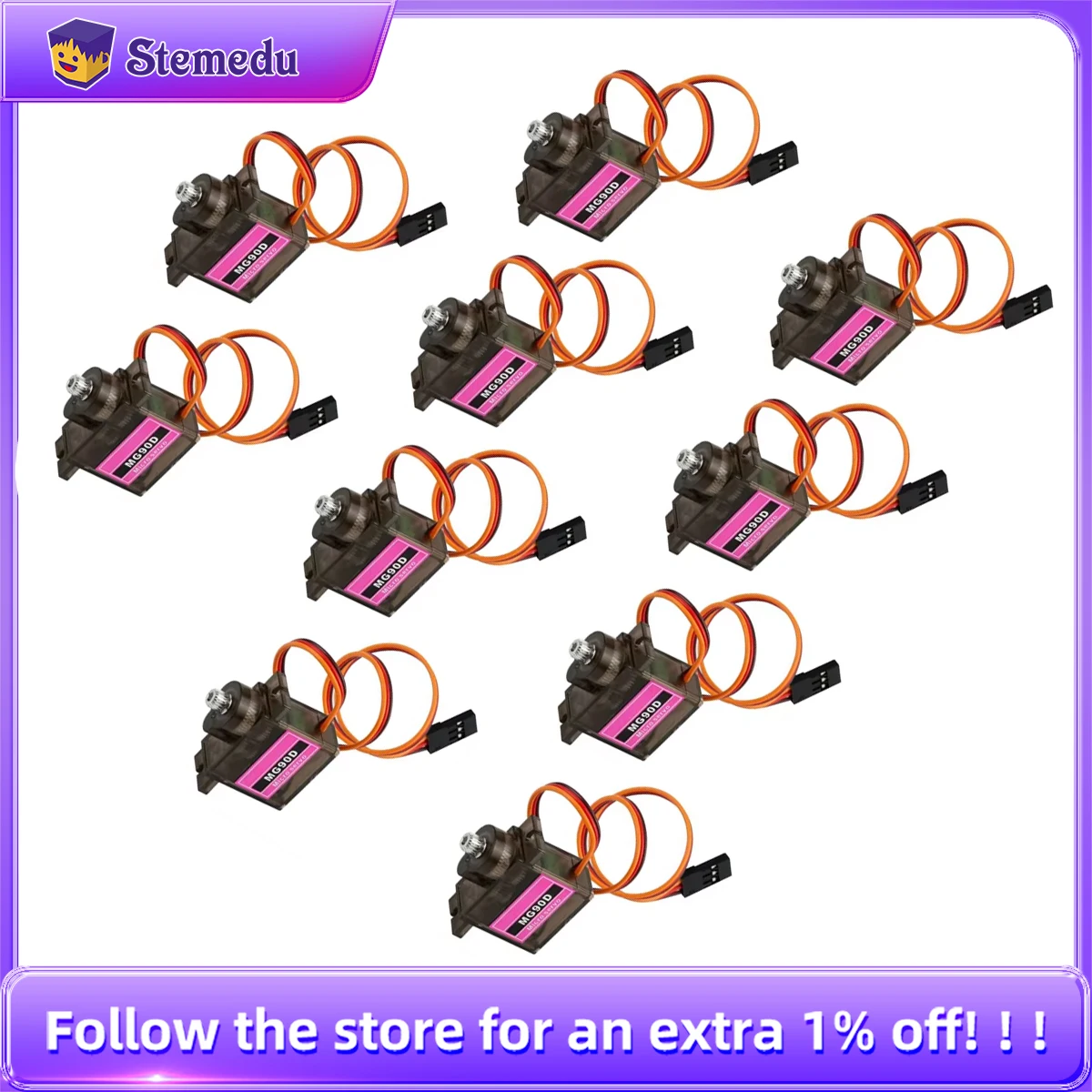 10PCS MG90D 9g Micro Servo Metal Gear Digital Analog Mini Servo RC for RC Plane Helicopter Airplane 450 Drone Toy Cars
10PCS MG90D 9g Micro Servo Metal Gear Digital Analog Mini Servo RC for RC Plane Helicopter Airplane 450 Drone Toy Cars