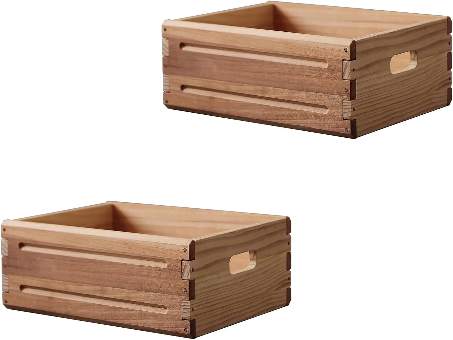 2 Pack Wooden Storage Bins 16x12x6.25 Inches, Farmhouse Organizer Crates with Handles for Home Decor Display
2 Pack Wooden Storage Bins 16x12x6.25 Inches, Farmhouse Organizer Crates with Handles for Home Decor Display