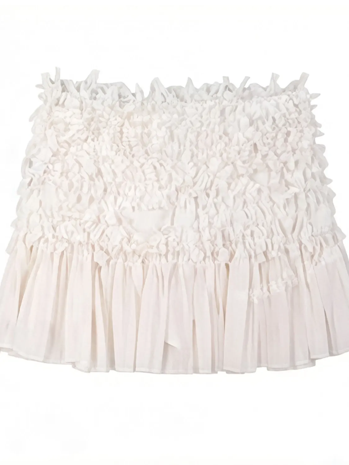 Kream White Tassel Trim Embroidered Half Skirt Chiffon Pleated Shorty Women's Sweet 2026 Polyester Fiber Standard Fit Summer
Kream White Tassel Trim Embroidered Half Skirt Chiffon Pleated Shorty Women's Sweet 2026 Polyester Fiber Standard Fit Summer
