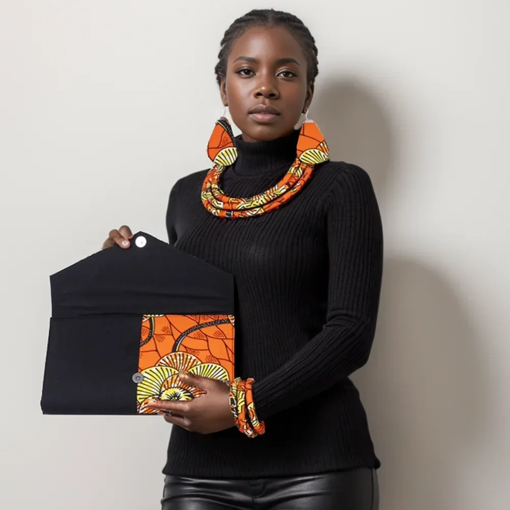 Dashiki African Rope Necklace+Earrings+Bracelet+Handbags Ankara Print Fabric Chain Traditional Party Wedding Jewelry Sets WYB855
Dashiki African Rope Necklace+Earrings+Bracelet+Handbags Ankara Print Fabric Chain Traditional Party Wedding Jewelry Sets WYB855
