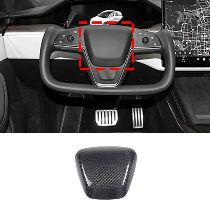 For Tesla Model S 2022-2023 Real Carbon Fiber Car Steering Wheel Horn Button Decoration Cover Sticker Car Interior Accessories
For Tesla Model S 2022-2023 Real Carbon Fiber Car Steering Wheel Horn Button Decoration Cover Sticker Car Interior Accessories