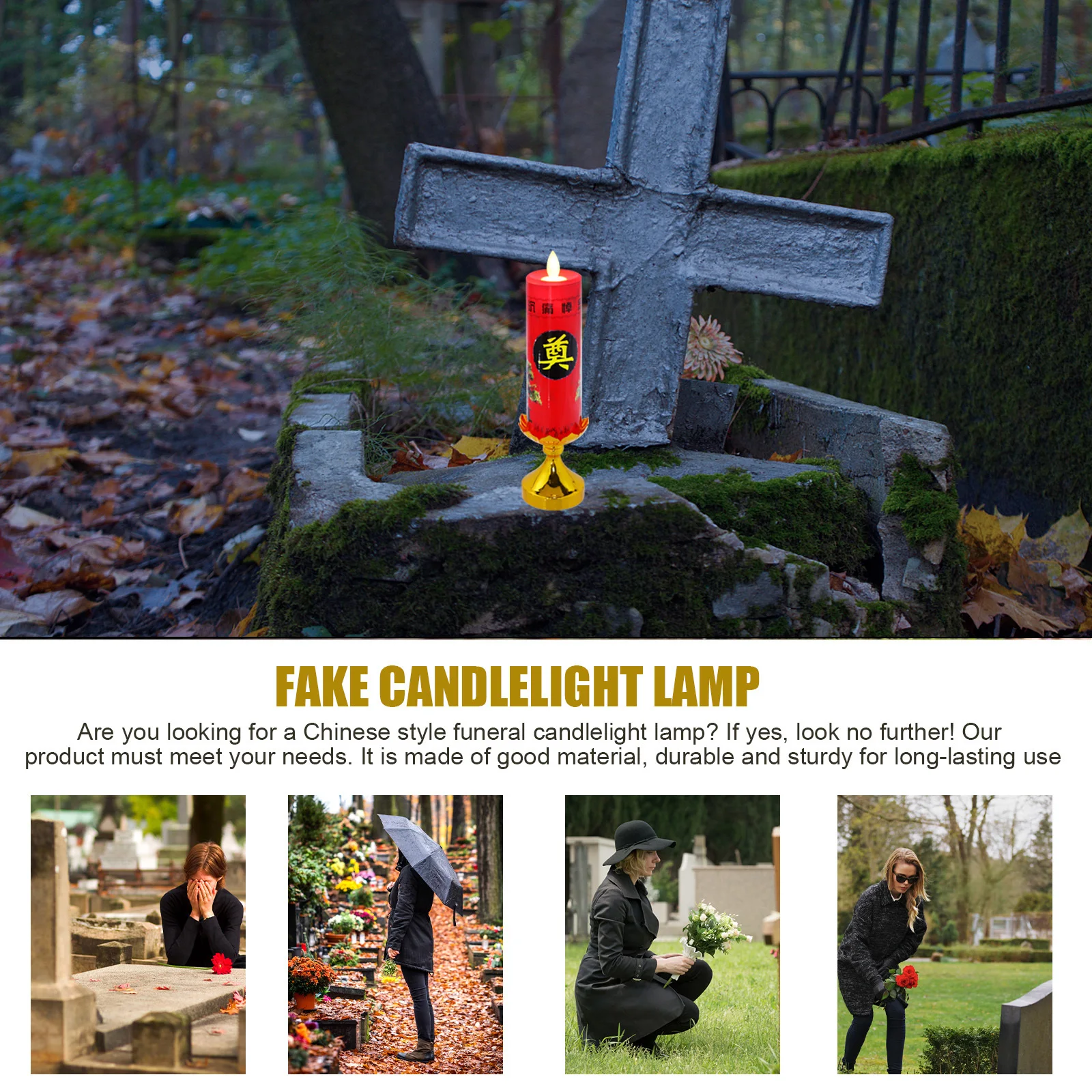 2Pcs Electronic Light LED Retro Flameless Operated Lamps Funeral Decor LED Candlestick Light
2Pcs Electronic Light LED Retro Flameless Operated Lamps Funeral Decor LED Candlestick Light