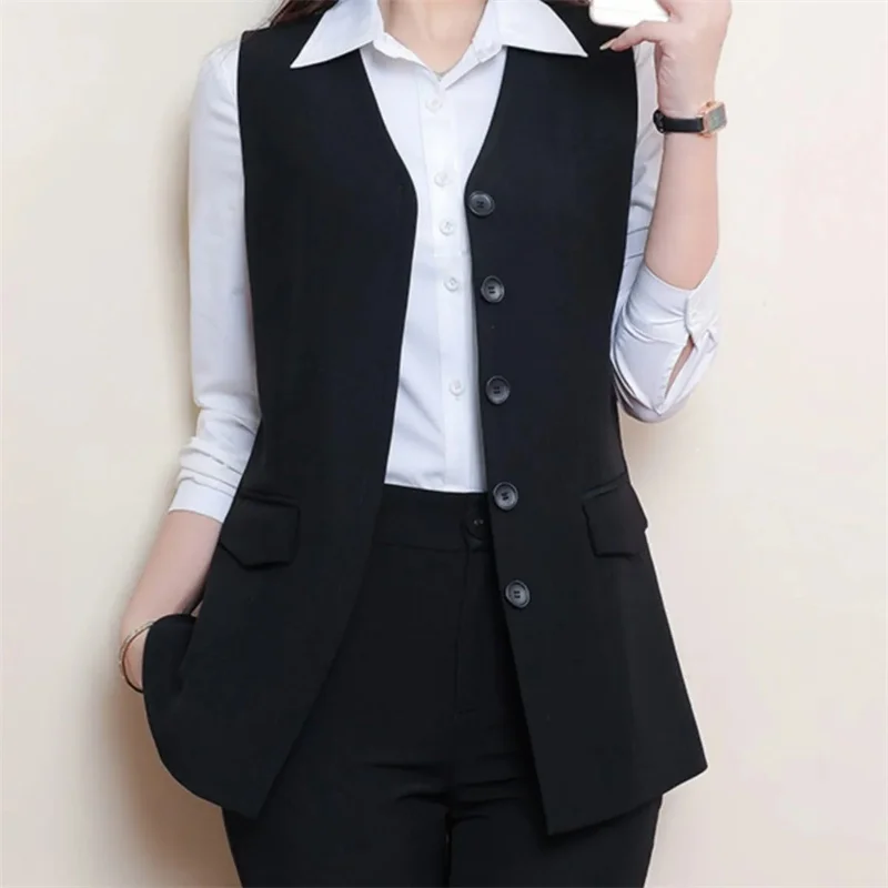 Large Size Suit Vest Coat Women's Spring Autumn 2025 New Fat MM Sleeveless Jacket High Quality Waistcoat Outwear Female Tops
Large Size Suit Vest Coat Women's Spring Autumn 2025 New Fat MM Sleeveless Jacket High Quality Waistcoat Outwear Female Tops