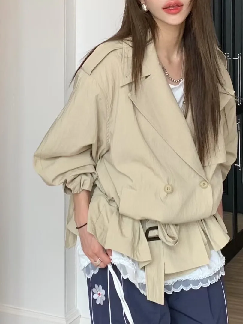 Faionable Chic Women's Overcoat Loose Fit Premium Design Vintage Top Versatile Ele Sle Autumn Collection 2025
Faionable Chic Women's Overcoat Loose Fit Premium Design Vintage Top Versatile Ele Sle Autumn Collection 2025