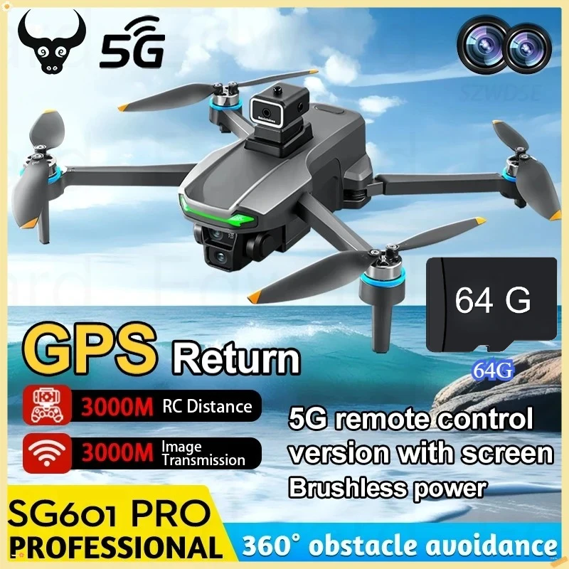 SHOUG601 PRO Drone GPS Return 8K ESC HD Camera 5G WIFI FPV Brushless Power RC Quadcopter Obstacle Avoidance Drone Boy Toy
SHOUG601 PRO Drone GPS Return 8K ESC HD Camera 5G WIFI FPV Brushless Power RC Quadcopter Obstacle Avoidance Drone Boy Toy