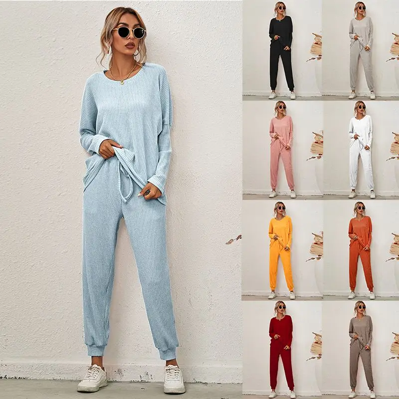 Loose Long Sleeve Casual Set for Women Autumn Winter New Style Color Home Clothes Sleepwear Comfortable Fashion Set
Loose Long Sleeve Casual Set for Women Autumn Winter New Style Color Home Clothes Sleepwear Comfortable Fashion Set