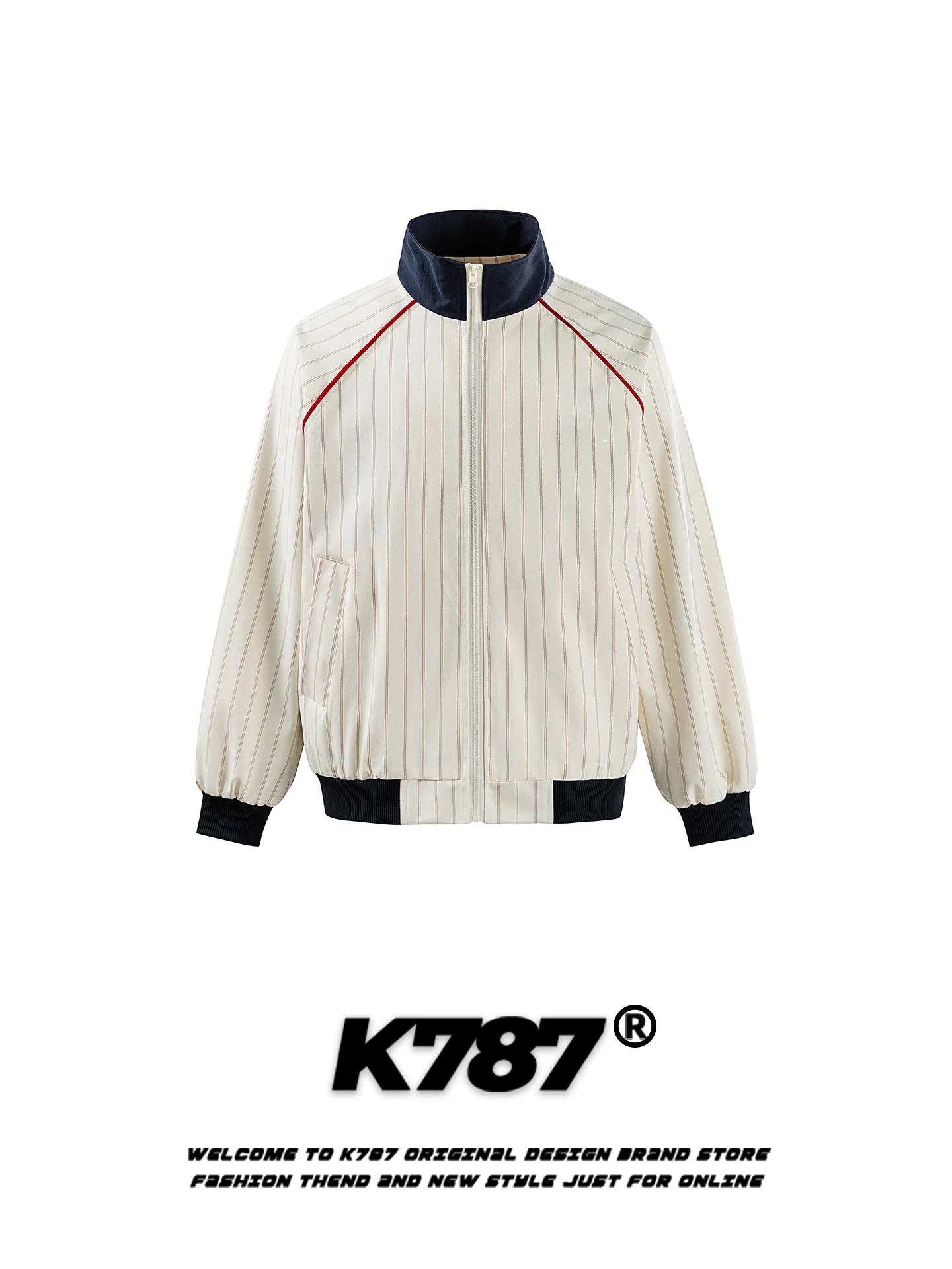 Oversize Casual Zipper Jaet Stripe Color Blo Stand Collar ex Spring Faion Polyester Youth ular Loose Fit Coat
Oversize Casual Zipper Jaet Stripe Color Blo Stand Collar ex Spring Faion Polyester Youth ular Loose Fit Coat