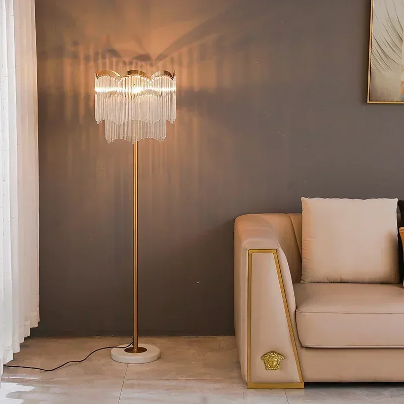 Simple Light Luxury Hotel Creative Fashion Crystal Bedroom Bedside Lamp Living Room European Bedroom Warm Floor Lamp
Simple Light Luxury Hotel Creative Fashion Crystal Bedroom Bedside Lamp Living Room European Bedroom Warm Floor Lamp