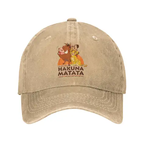 El Rey León Hakuna Matata Simba Timon Pumba verano Hip Hop sombreros para mujer hombre moda al aire libre gimnasio sol gorra Snapback