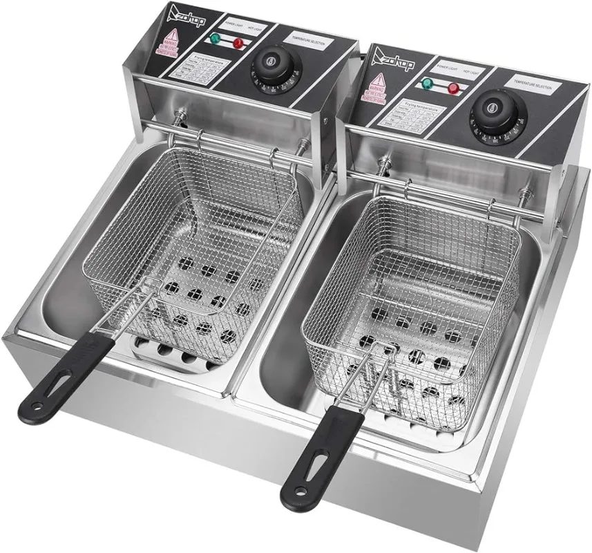 Электрическая Фритюрница ROVSUN 22.8QT с 2 корзинами и крышками, 5000 л, коммерческая фритюрница из нержавеющей стали, с контролем температуры, Вт
Электрическая Фритюрница ROVSUN 22.8QT с 2 корзинами и крышками, 5000 л, коммерческая фритюрница из нержавеющей стали, с контролем температуры, Вт