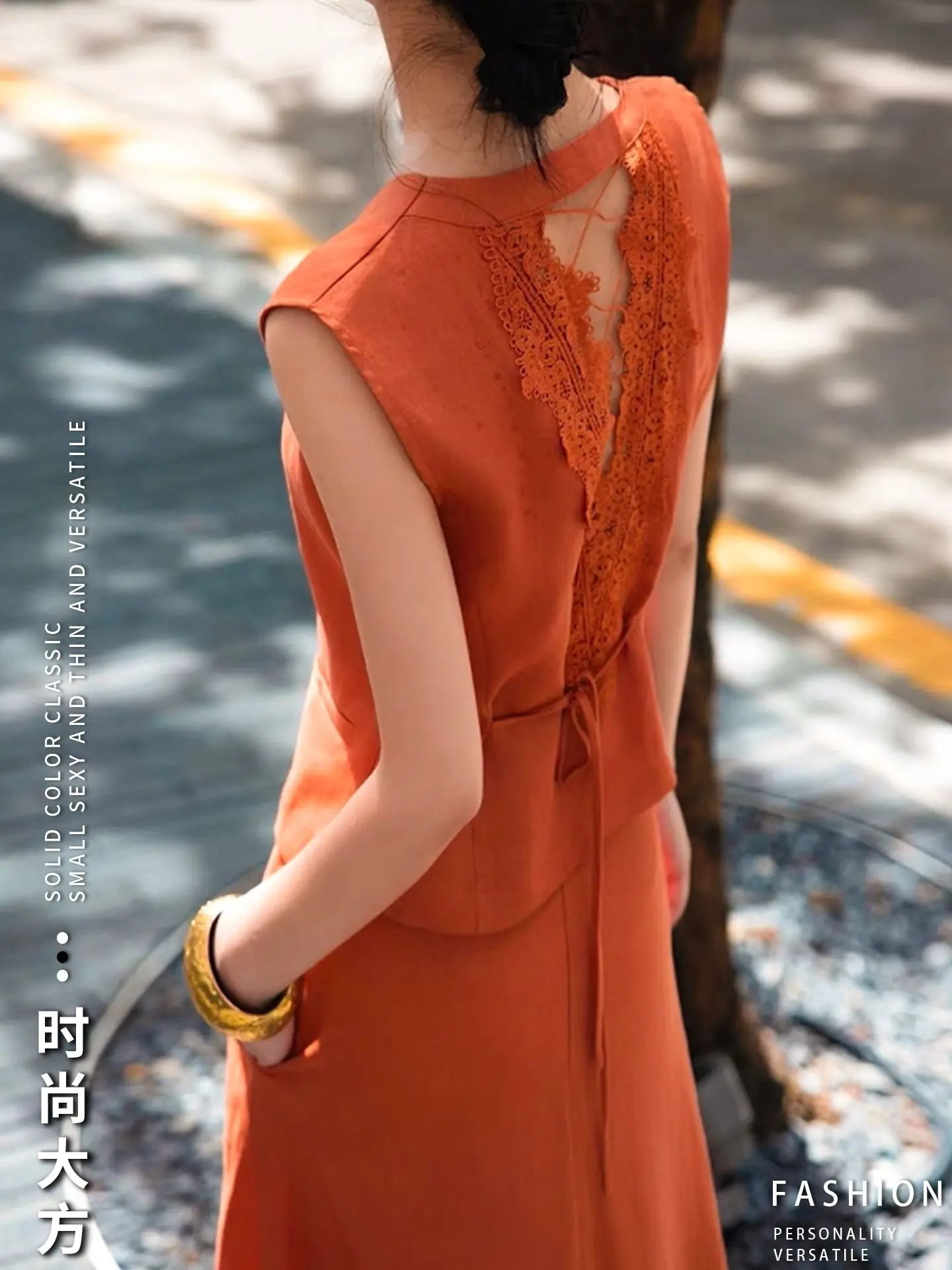 Design Sense Solid Color Set Skirt Women'S Summer Back Lace Hollow Vest Paired With Fishtail Skirt Two Piece Set
Design Sense Solid Color Set Skirt Women'S Summer Back Lace Hollow Vest Paired With Fishtail Skirt Two Piece Set