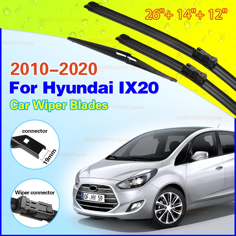 Wiper Front & Rear Wiper Blades Set For Hyundai IX20 2010 - 2020 Windshield Windscreen Window Rain Brushes 26"+14"+12"
Wiper Front & Rear Wiper Blades Set For Hyundai IX20 2010 - 2020 Windshield Windscreen Window Rain Brushes 26"+14"+12"