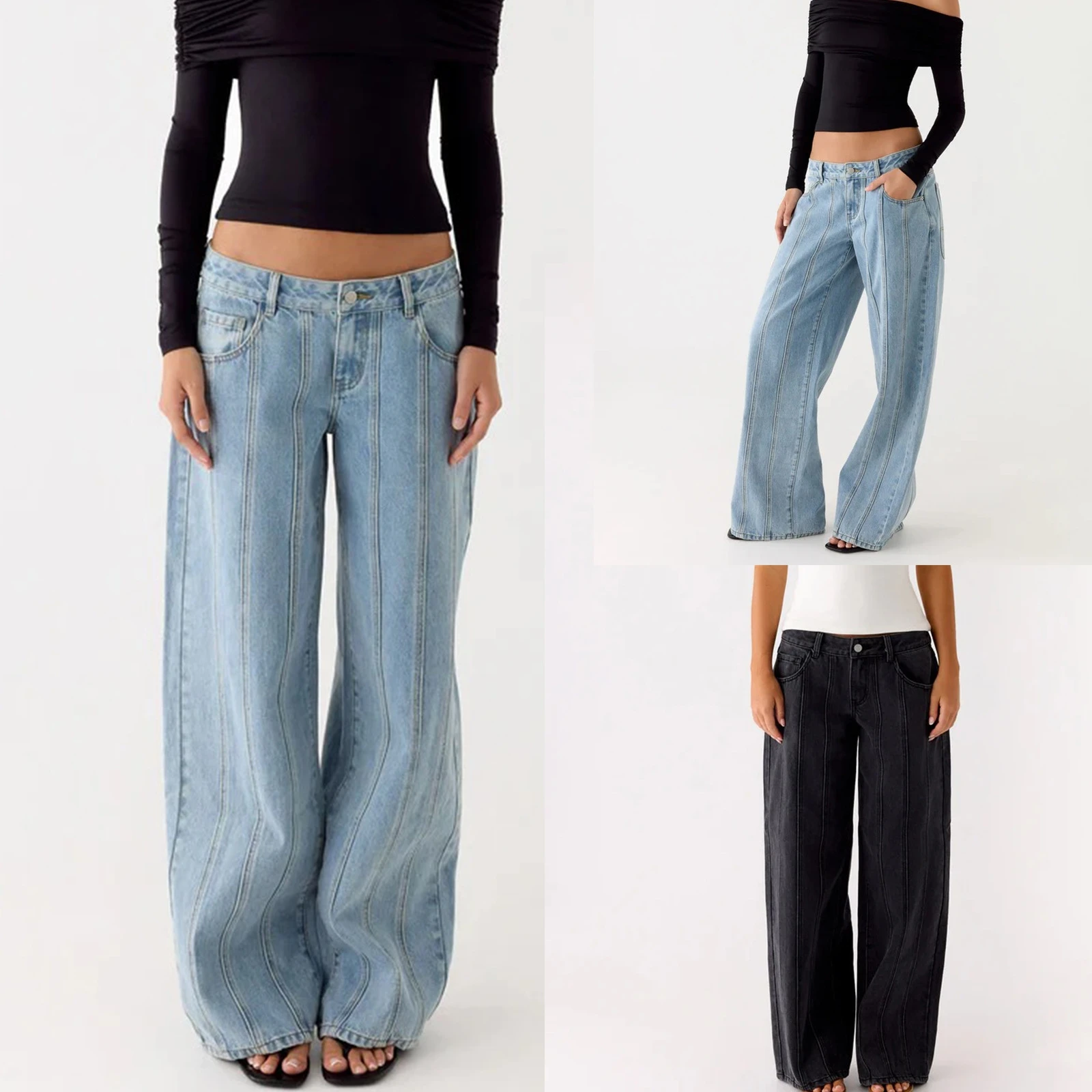 Fashionable Loose Straight Leg Jeans High Waist Cotton Trousers for Women Spring Season Zipper Closure Classic Denim Pants
Fashionable Loose Straight Leg Jeans High Waist Cotton Trousers for Women Spring Season Zipper Closure Classic Denim Pants