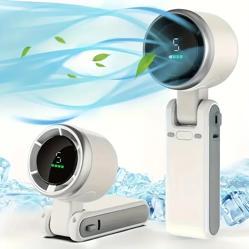 Rechargeable Handheld Turbo Fan 5-Speed Foldable Portable Mini Fan with LED Display 180° Rotatable Personal Cooling Fan Travel
Rechargeable Handheld Turbo Fan 5-Speed Foldable Portable Mini Fan with LED Display 180° Rotatable Personal Cooling Fan Travel