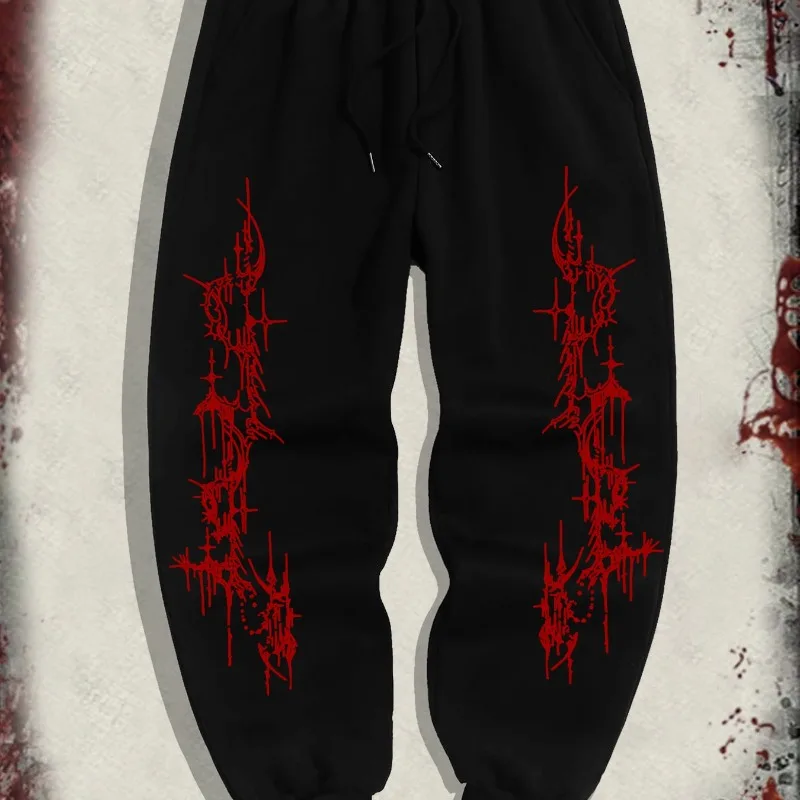 Gothic Style Men's Casual Sports Jogging Pants Suitable for Both Men and Women
Gothic Style Men's Casual Sports Jogging Pants Suitable for Both Men and Women