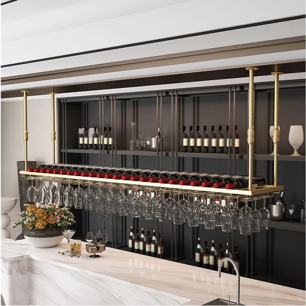 Ceiling Wine Glass Rack, Ceiling Mounted Bottle Holder, Hanging Glasses Storage Hanger Organizer,Glass Drying
Ceiling Wine Glass Rack, Ceiling Mounted Bottle Holder, Hanging Glasses Storage Hanger Organizer,Glass Drying