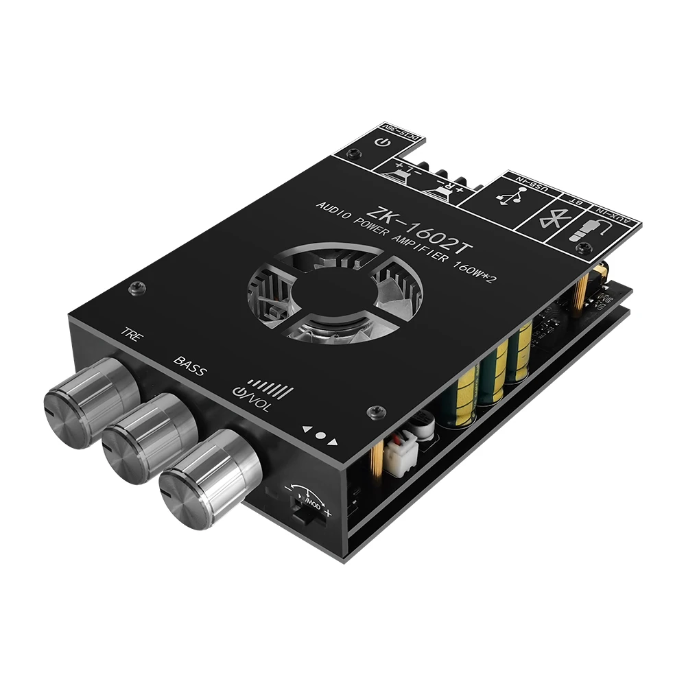 ZK-1602T TDA7498E Bluetooth 5,0 плата усилителя сабвуфера 2*160 Вт 2,0 канала высокой мощности USB аудио стерео усилитель плата AMP
ZK-1602T TDA7498E Bluetooth 5,0 плата усилителя сабвуфера 2*160 Вт 2,0 канала высокой мощности USB аудио стерео усилитель плата AMP