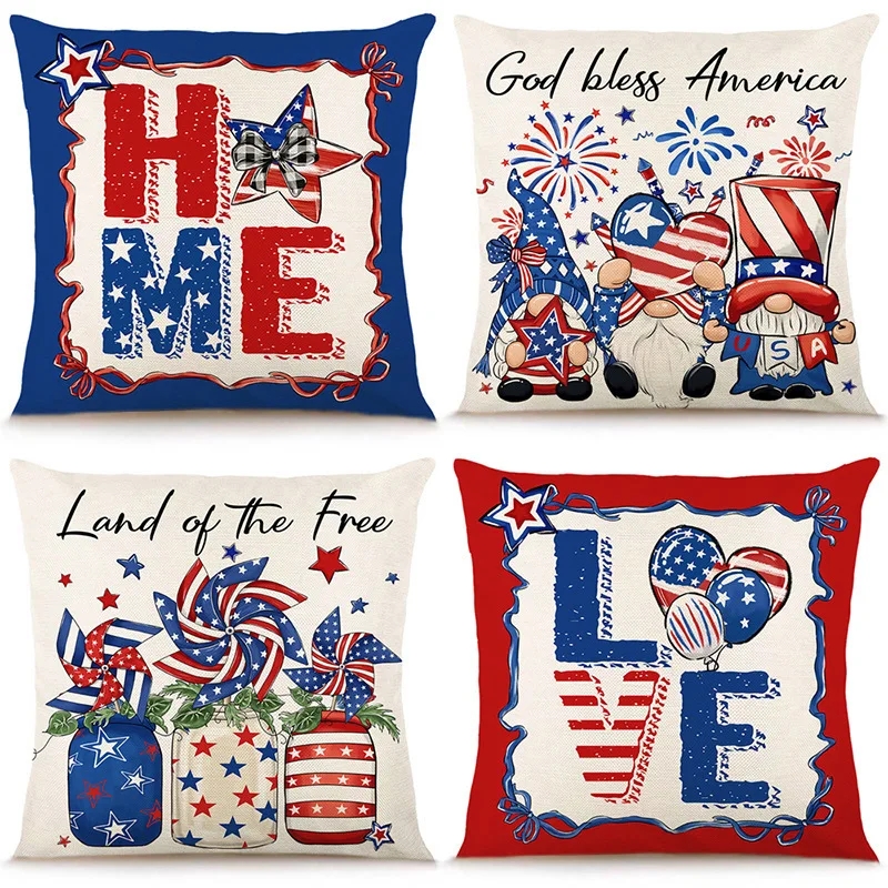 4th of July Pillow Covers 45x45cm American Pillows Independence Day Pillowcase Decor for Sofa Car
4th of July Pillow Covers 45x45cm American Pillows Independence Day Pillowcase Decor for Sofa Car