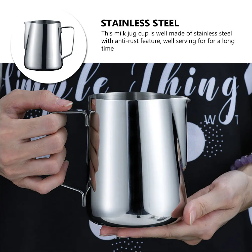 400ml Stainless Cappuccino Milk Frothing Pitcher Latte Cup Ergonomic H Kitchen Cafe Coffee Accessories Shop Restaurant
400ml Stainless Cappuccino Milk Frothing Pitcher Latte Cup Ergonomic H Kitchen Cafe Coffee Accessories Shop Restaurant