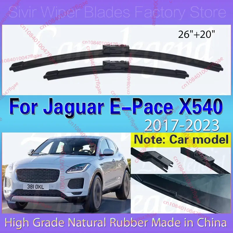 For Jaguar E-Pace X540 2017 2018 2019 2020 2021 2022 2023 Front Wiper Blades Windshield Windscreen Window Car Accessories 26"20" 
For Jaguar E-Pace X540 2017 2018 2019 2020 2021 2022 2023 Front Wiper Blades Windshield Windscreen Window Car Accessories 26"20"