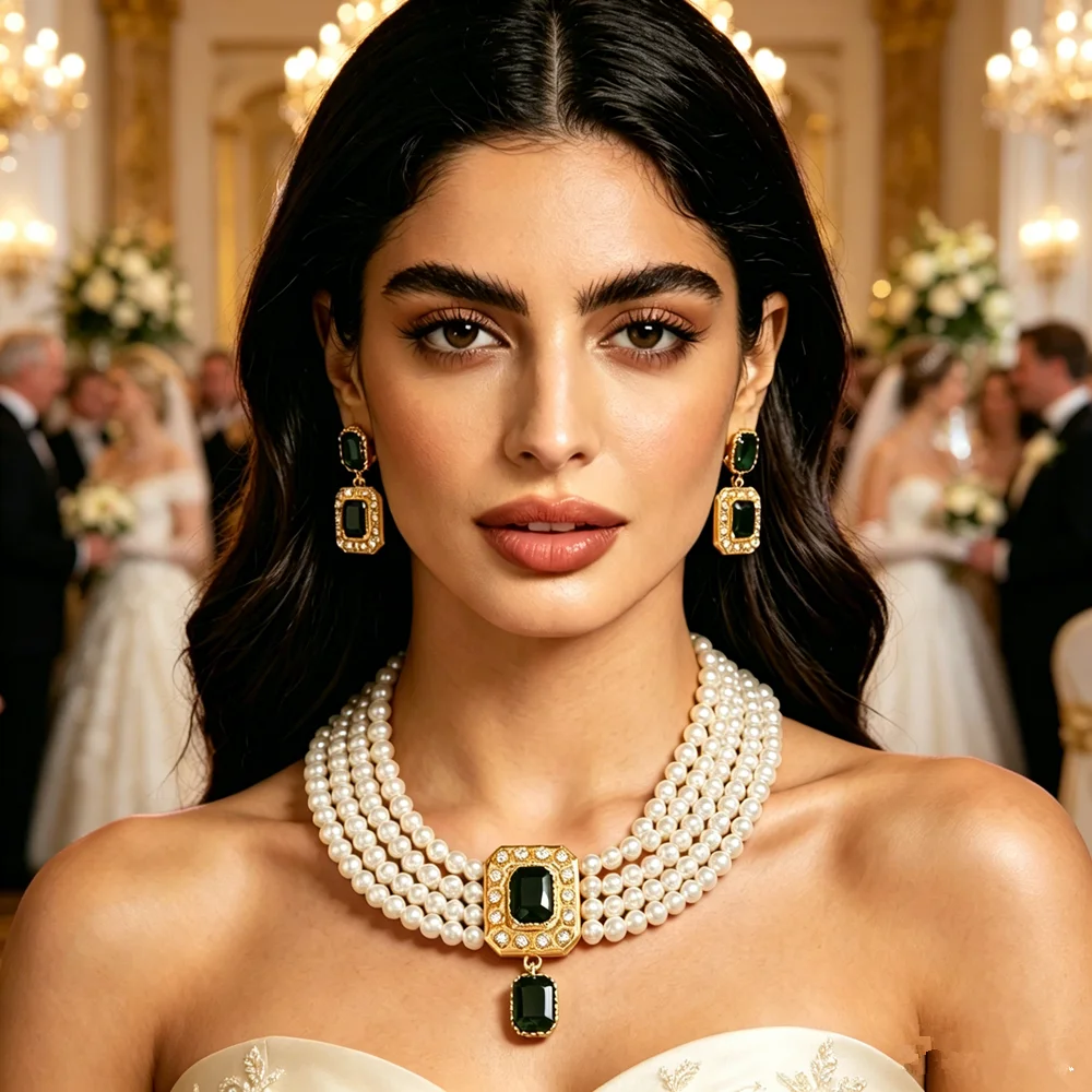 Handmade Beaded Bridal Necklace And Earring Set Square Embedded Versatile Necklace Headband for Women Wedding Accessories
Handmade Beaded Bridal Necklace And Earring Set Square Embedded Versatile Necklace Headband for Women Wedding Accessories