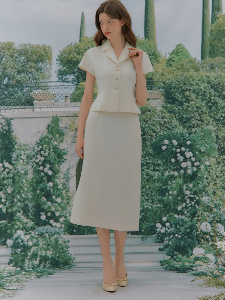 High-End Summer 2026 Slimming Waistcoat Short Sleeve Single Button Suit High Waist Midi Skirt Set Luxury Style Women's Fashion
High-End Summer 2026 Slimming Waistcoat Short Sleeve Single Button Suit High Waist Midi Skirt Set Luxury Style Women's Fashion